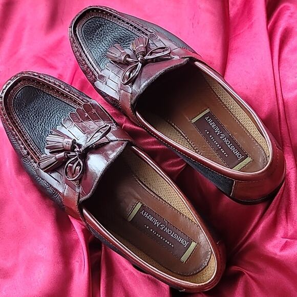 JOHNSTON & MURPHY sz10.5 Aragon 2 Kiltie Tassel moccasin loafer EXCELLENT